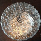 Round ceiling lamp in bulled glass / vintage 60s/70s