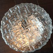 Round ceiling lamp in bulled glass / vintage 60s/70s