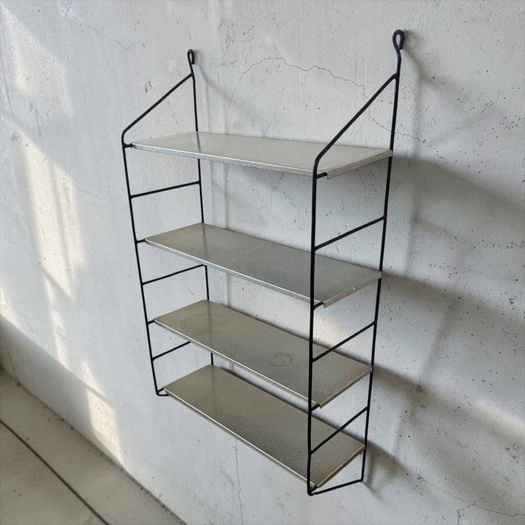 Vintage metal wall shelf/shelf/coatrack