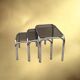Set of nesting tables in chrome metal and smoked glass – 1970s design furniture