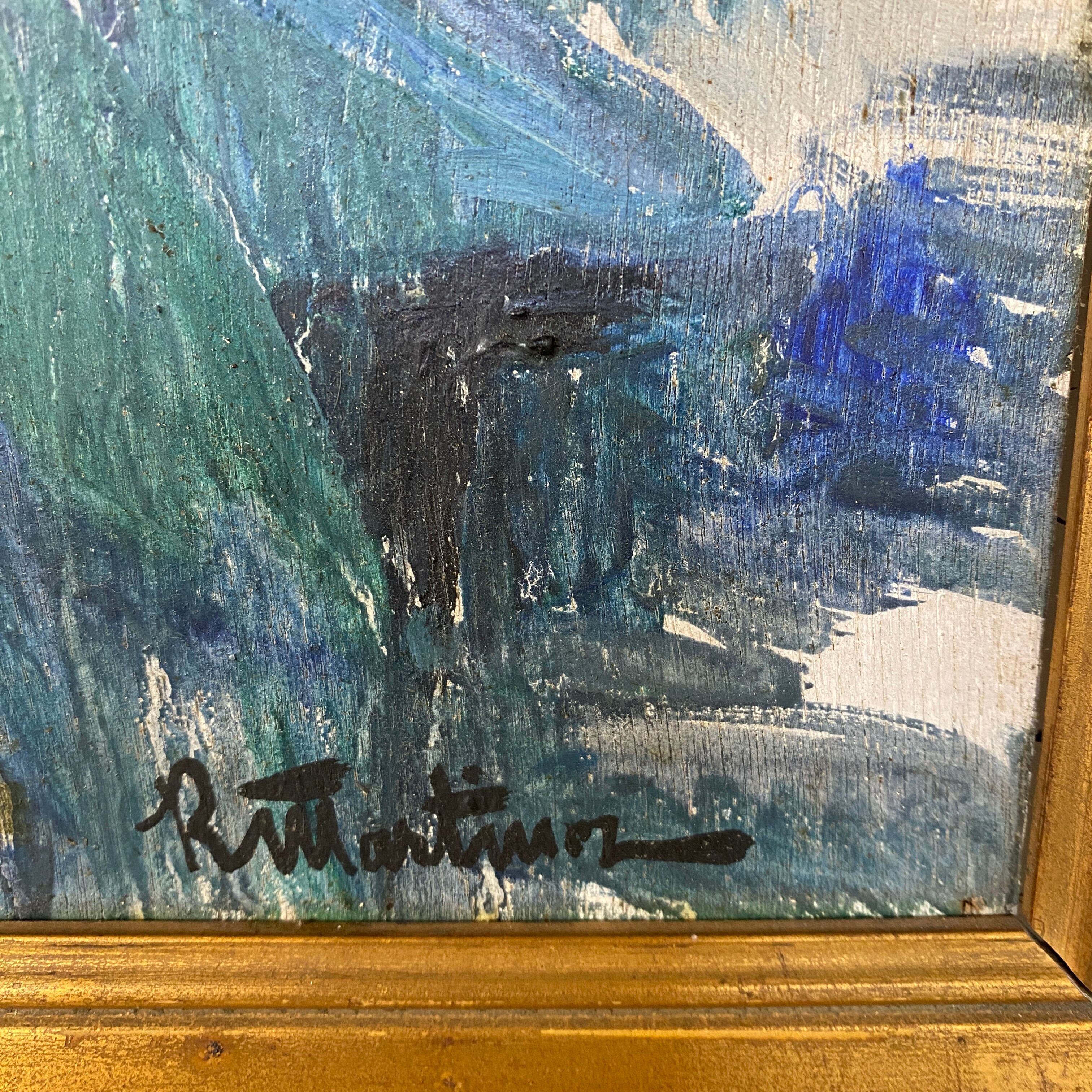 Oil painting mid-twentieth