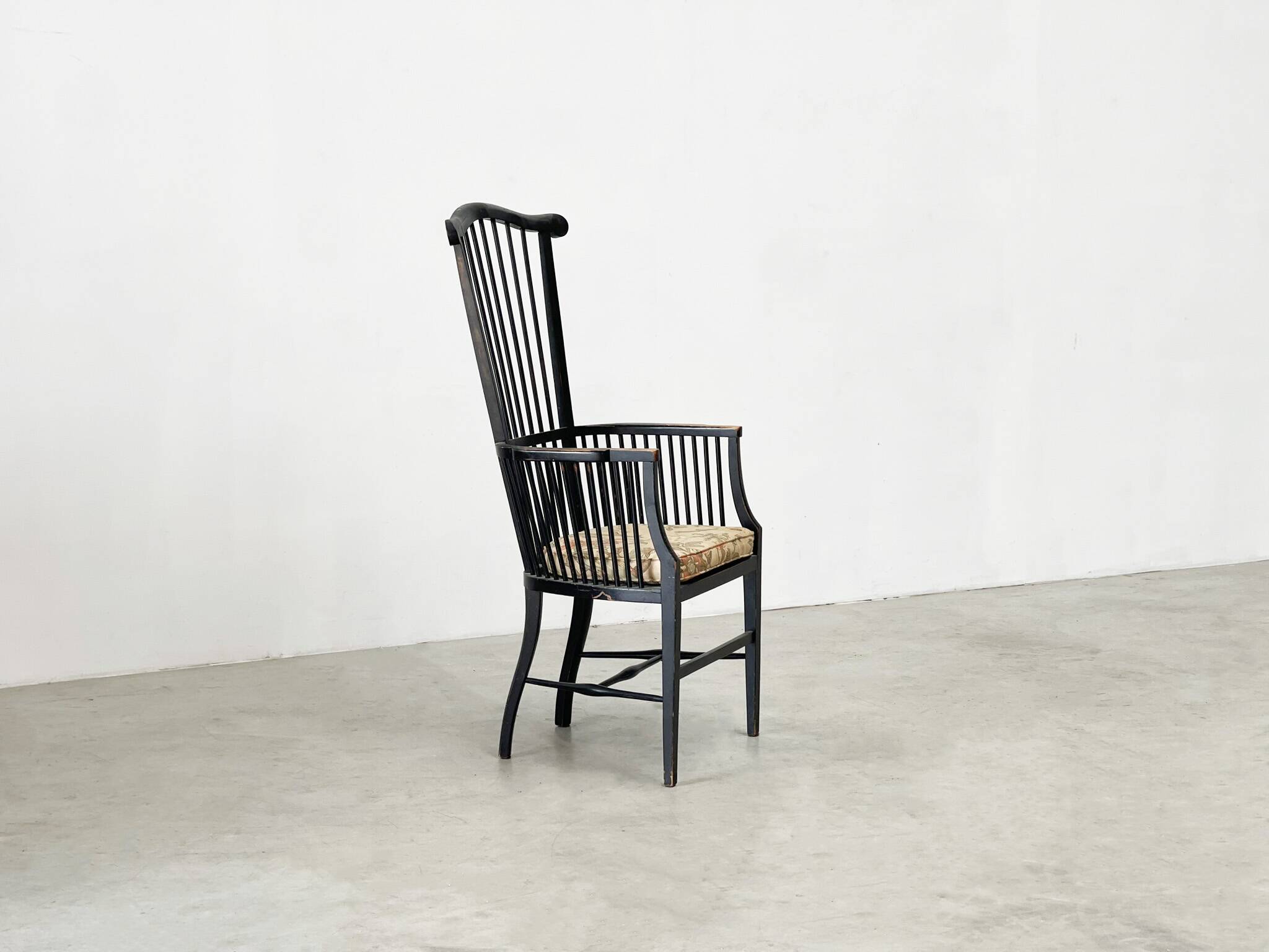 19th century high back chair