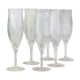 Six 40s champagne flutes - Antique crystal glasses