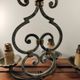 Pair of antique wrought iron wall lights gilbert poillerat baroque 1940