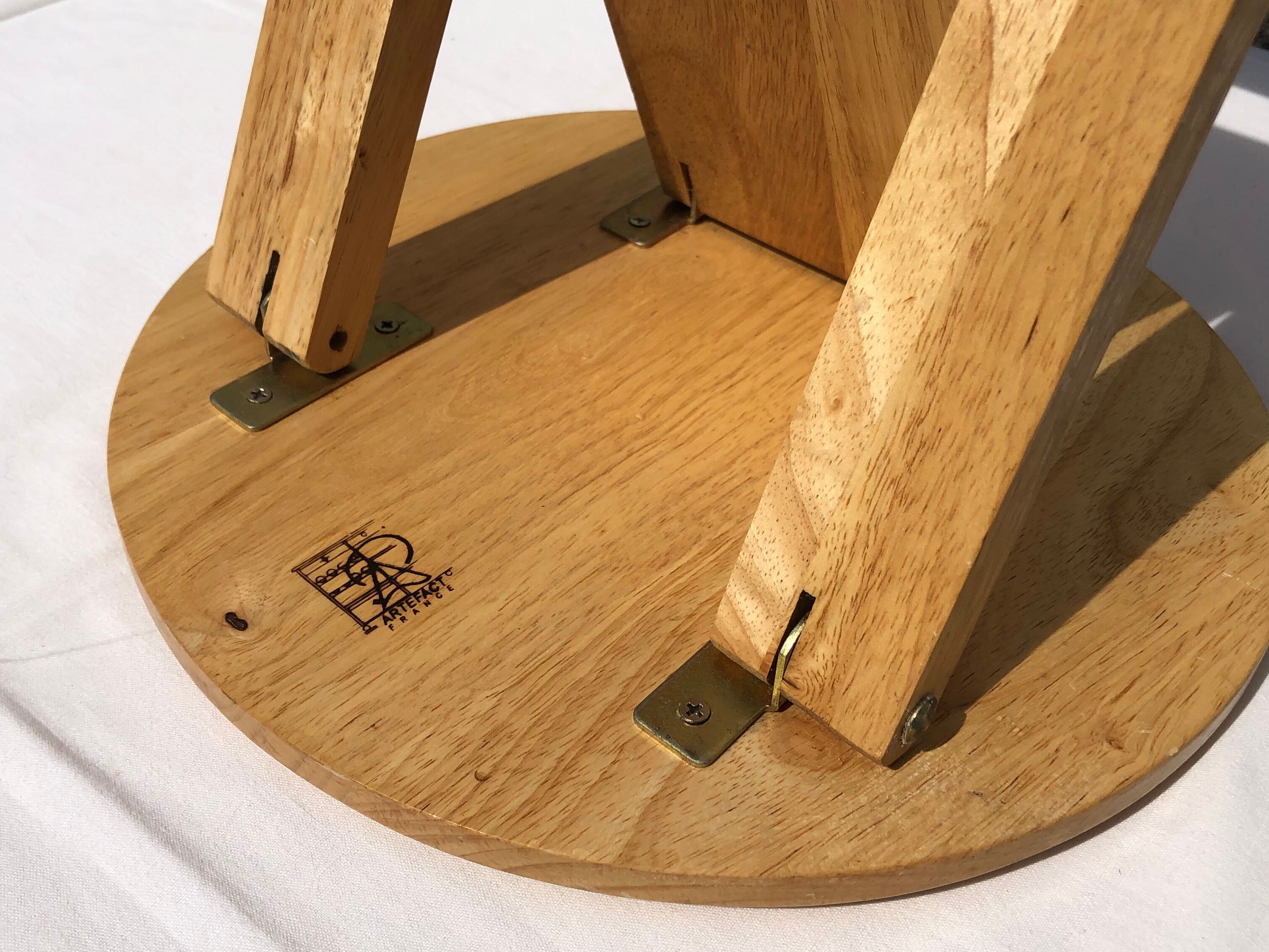 Stool folding design Suzy Adrian Reed edition artifact France vintage 80