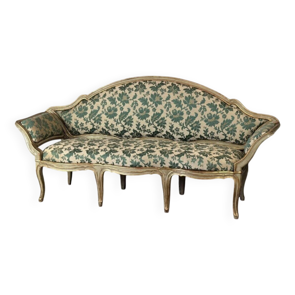 Banquette En Bois Peint Et Doré, Venise XVIIIème Siècle — Beyit