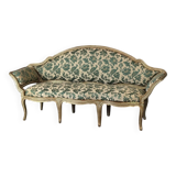 Painted and gilded wooden bench, Venice, 18th century