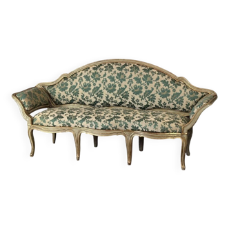 Painted and gilded wooden bench, Venice, 18th century