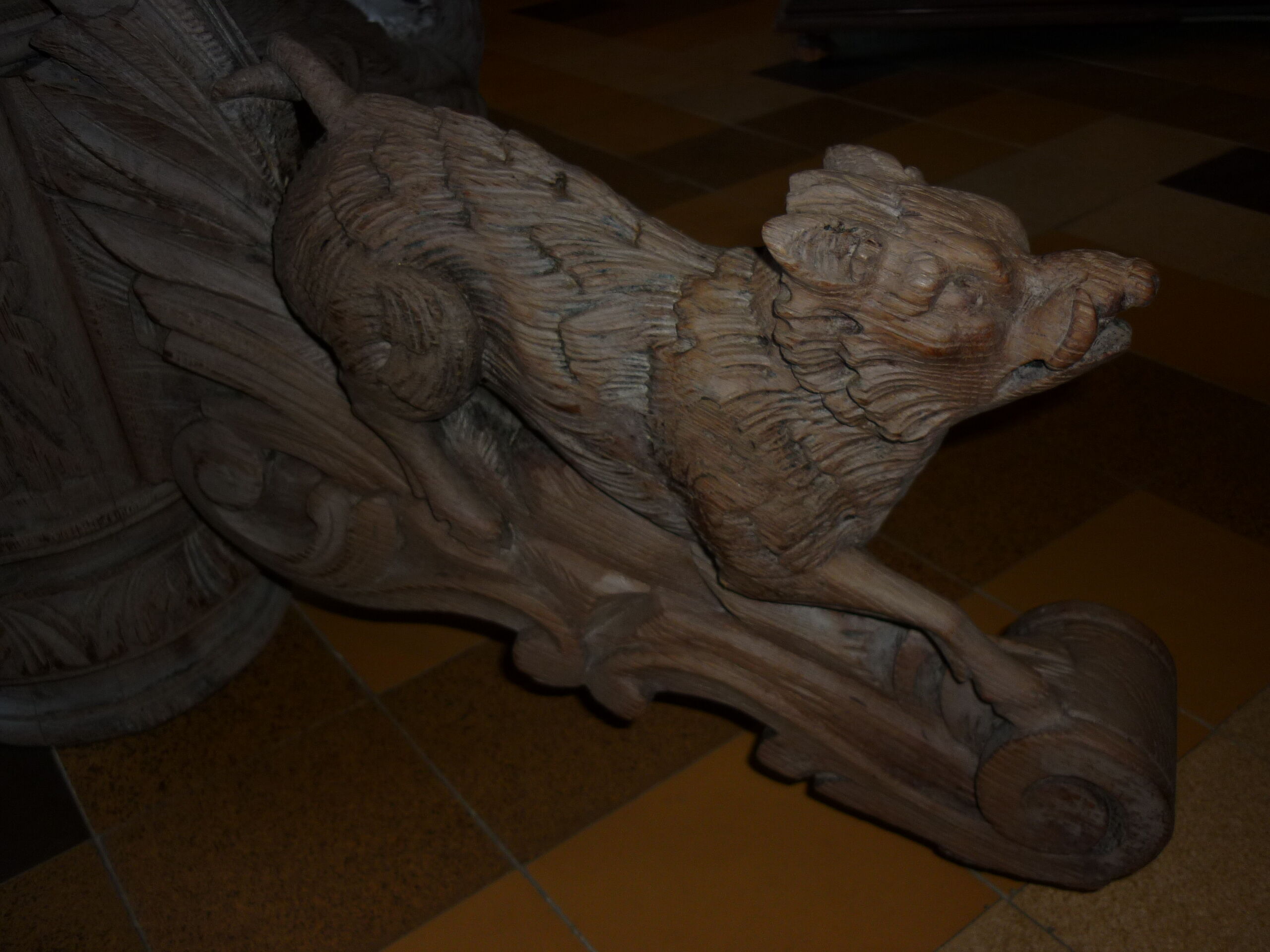 Henry II table in cheeteteteting scultating into hunting dog and wild boar .