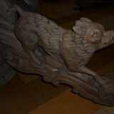 Henry II table in cheeteteteting scultating into hunting dog and wild boar .