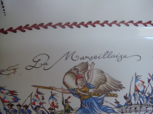 Large old dish st-clement 41 cm x 32 cm la marseillaise 5000 copy n°504