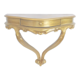Wall console / gold shelf with drawer