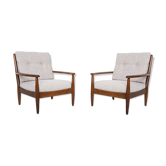Ensemble de 2 chaises longues en chêne, Pays-Bas des années 1960