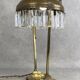 Large Jugendstil desk lamp with crystals