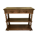 Oak and marble restaurant service console