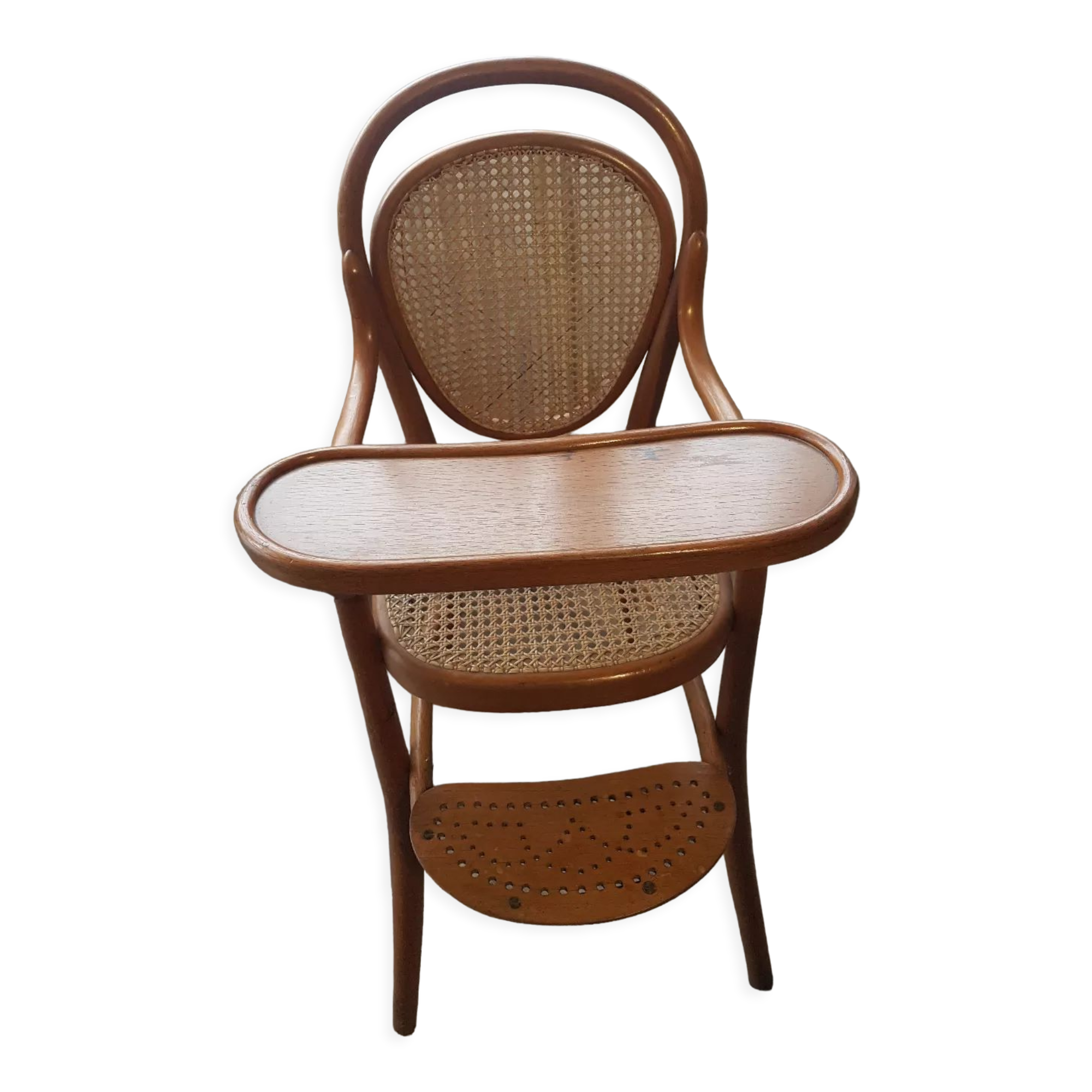 Thonet children's high chair in arched wood