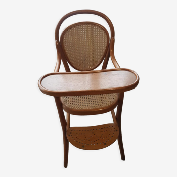 Thonet children's high chair in arched wood