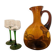 Large vintage amber glass carafe