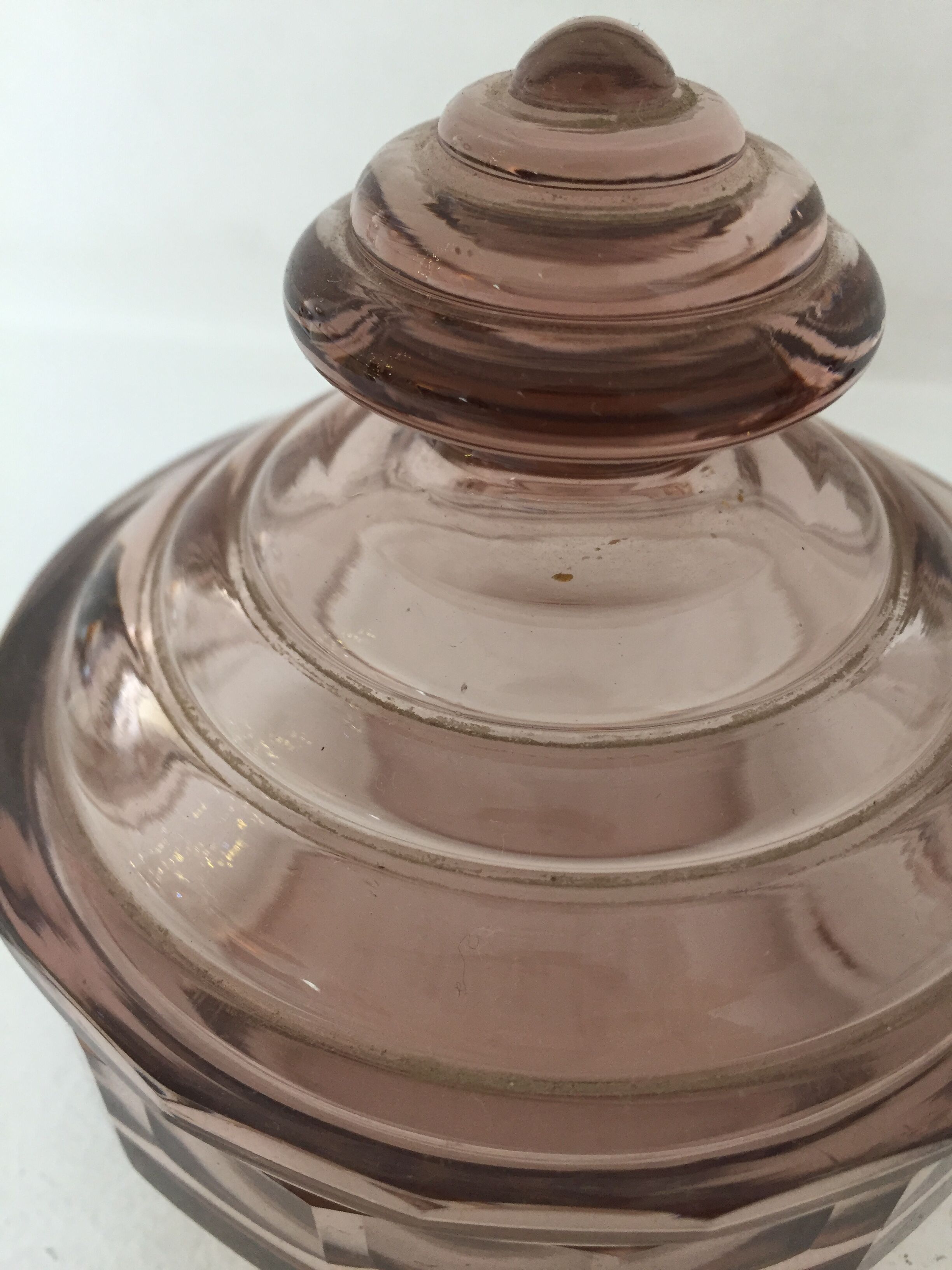 Duo Czech crystal bottles, 1950