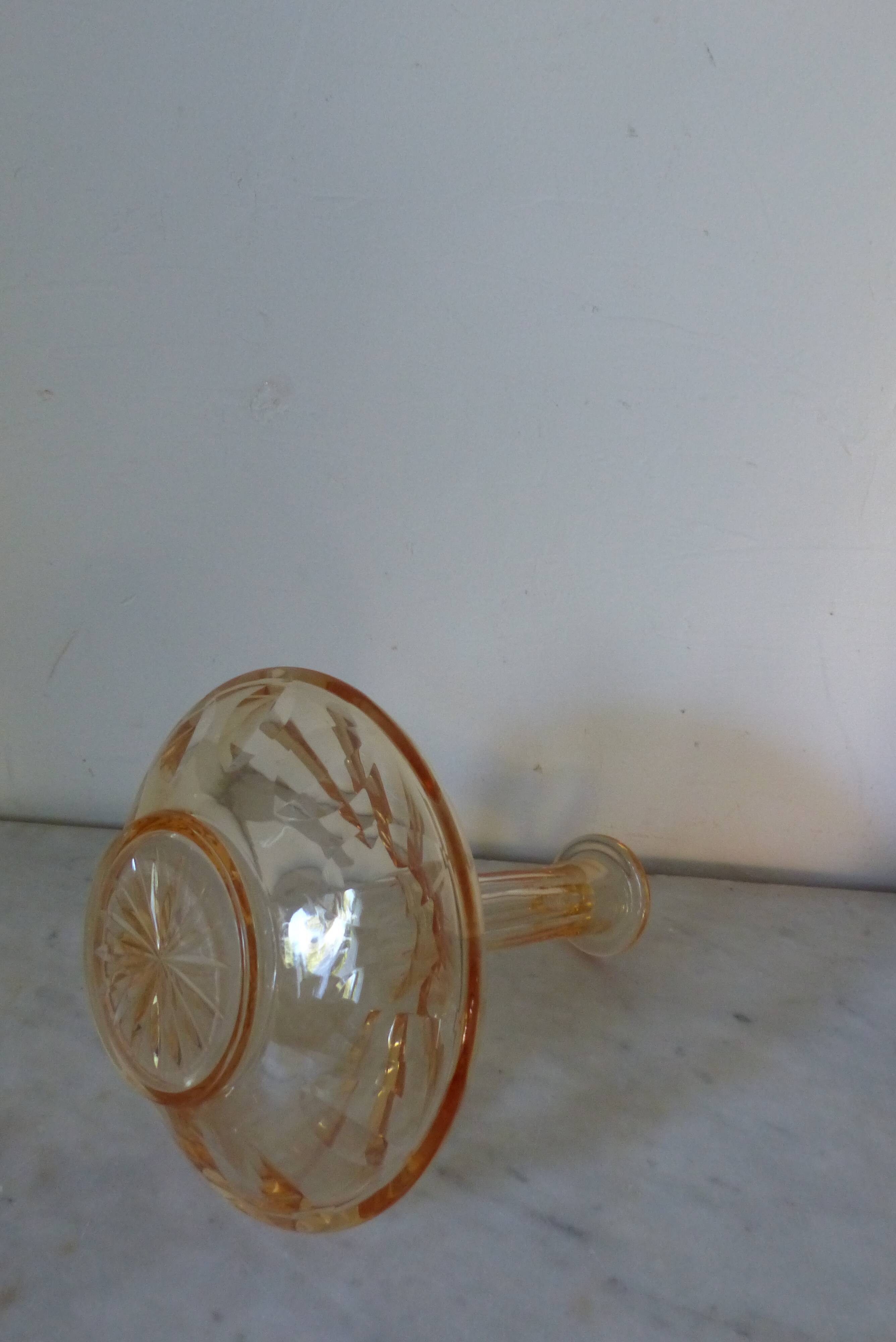 Amber crystal carafe