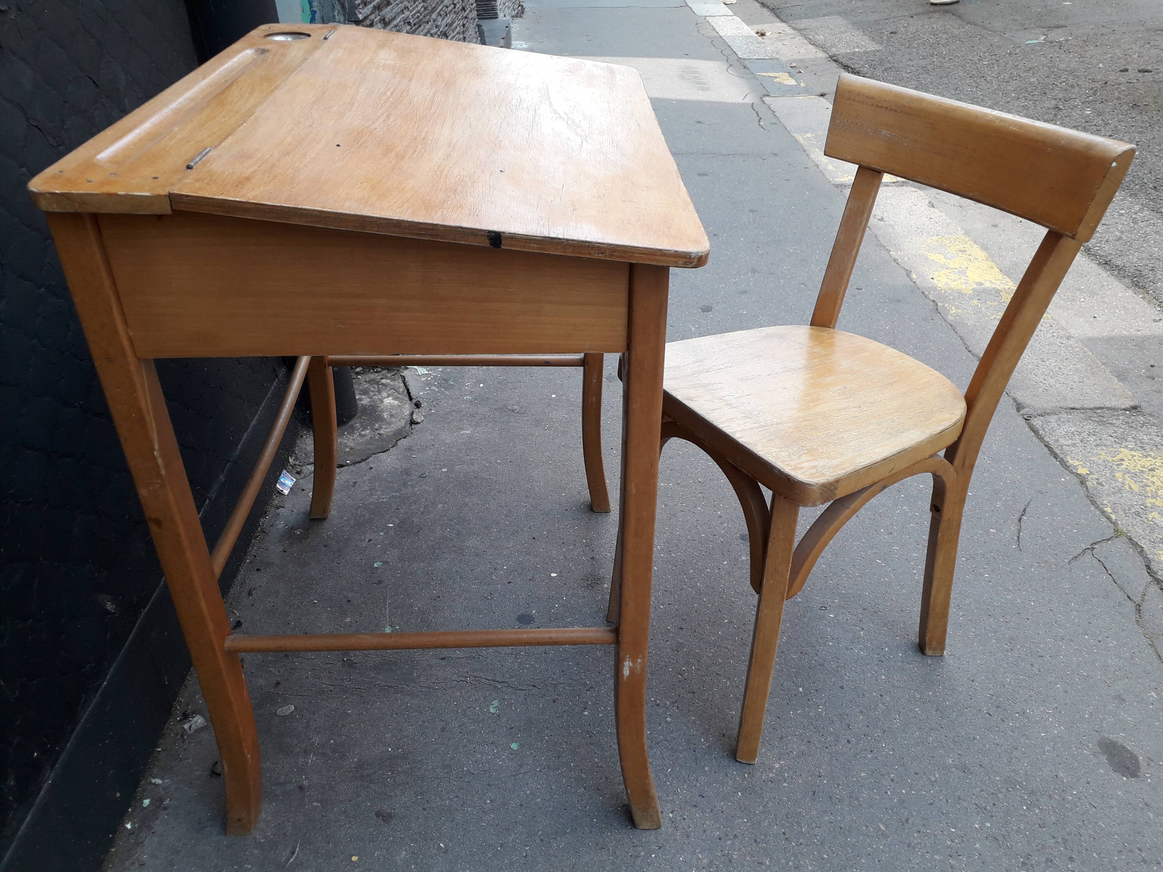 Child desk and vintage chair