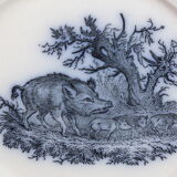 Duo of dessert plates Pexonne hunting service