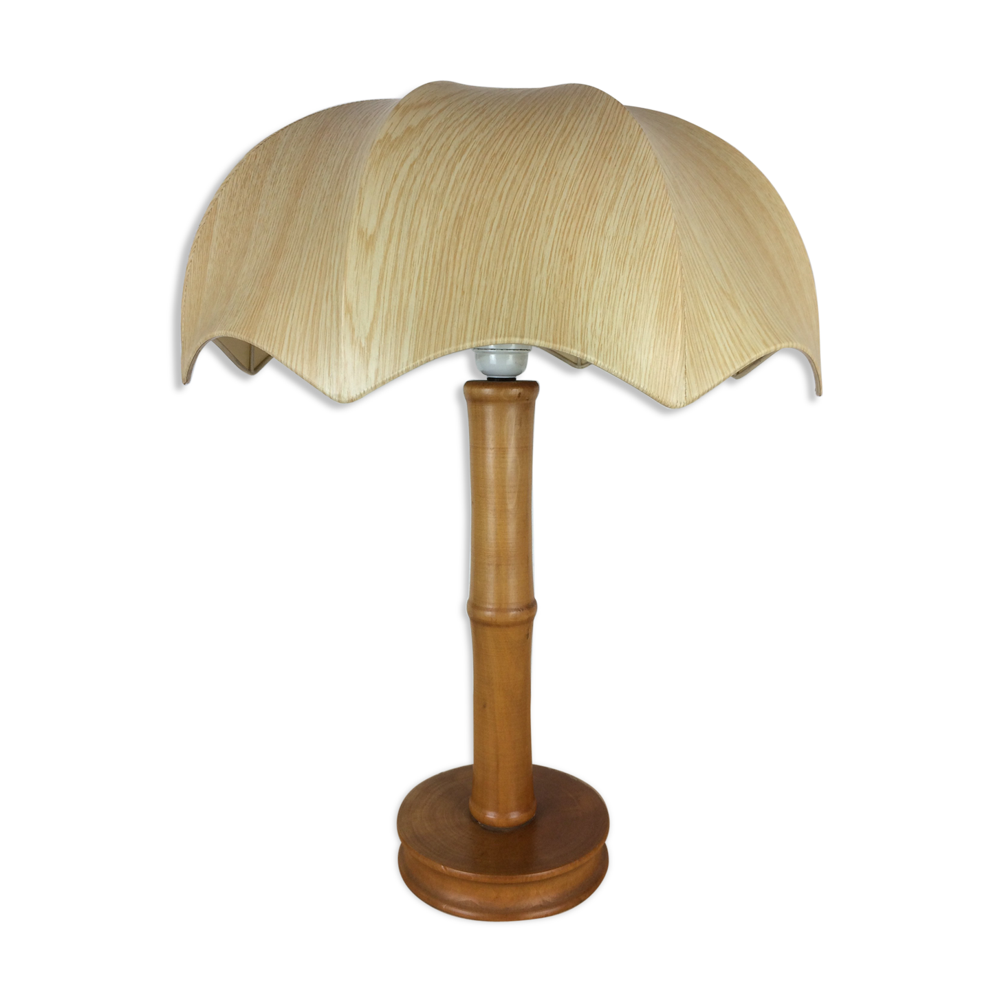 Bamboo effect wood lamp Jungle Chic style