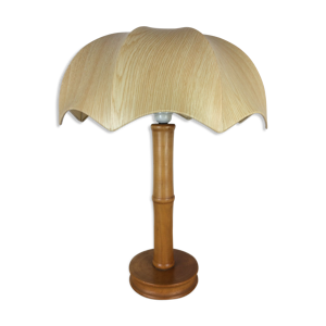 Lampe bois effet bambou style Jungle