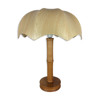 Lampe bois effet bambou style Jungle Chic