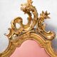 Italian rococo-style headboard in carved gilded wood, 19th century.
