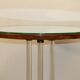 Art Deco side table in wood, brass and glass