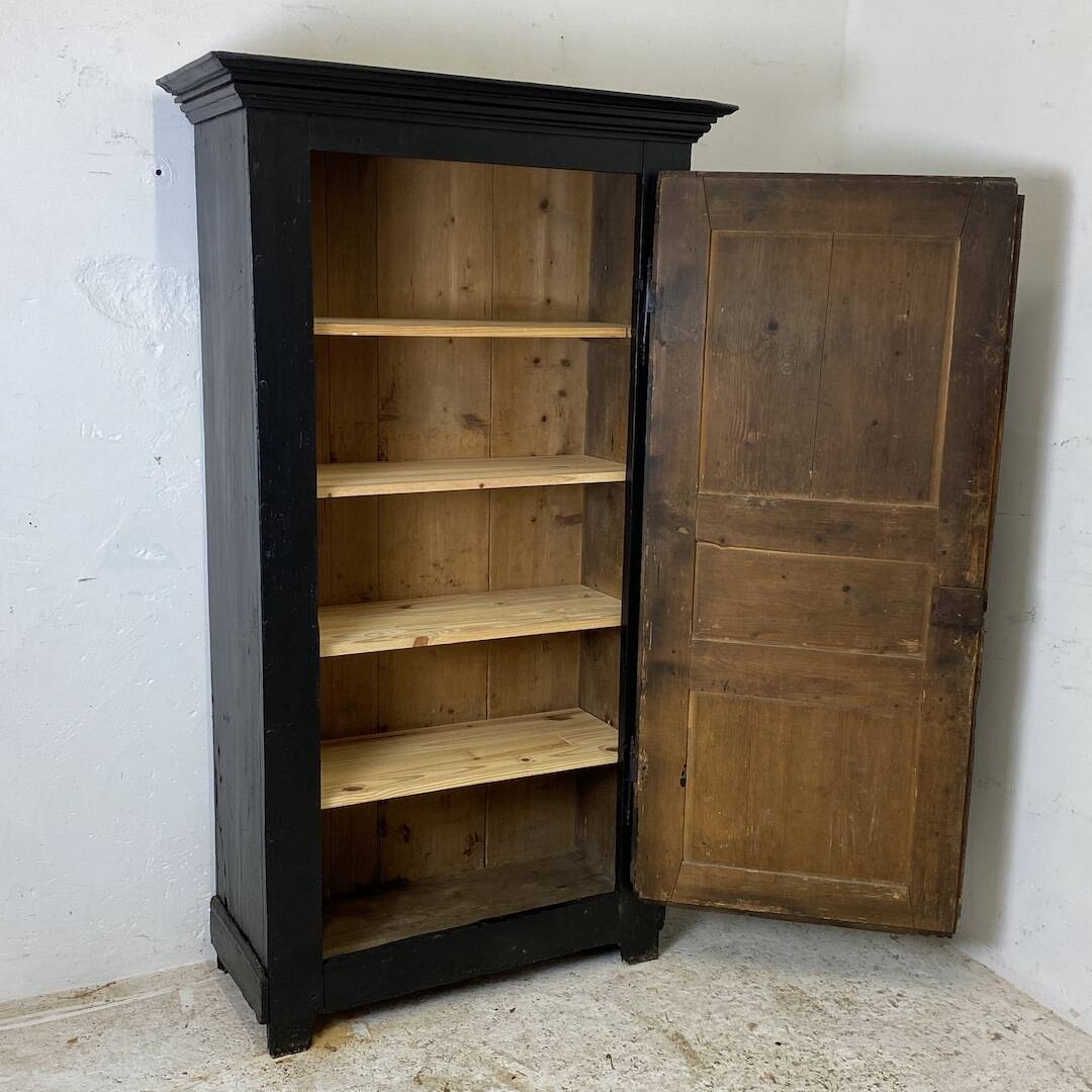 19th century solid wood bonnet cupboard