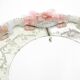 Italian mid-century wall mirror with a Murano glass frame and blossoms
