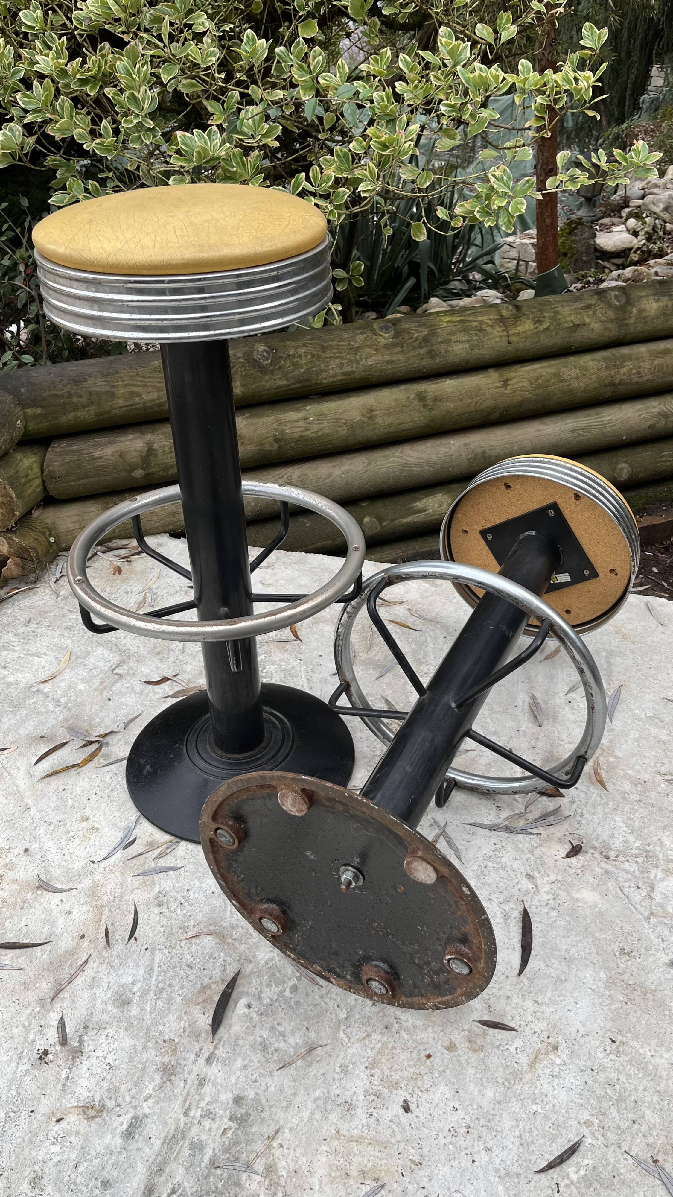 Paire de tabourets de bar  pro vintage