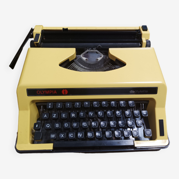 Machine à écrire Olympia Dactylette Jaune