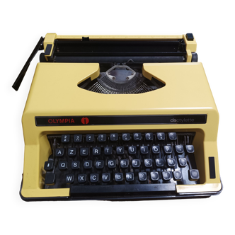 Machine à écrire Olympia Dactylette Jaune