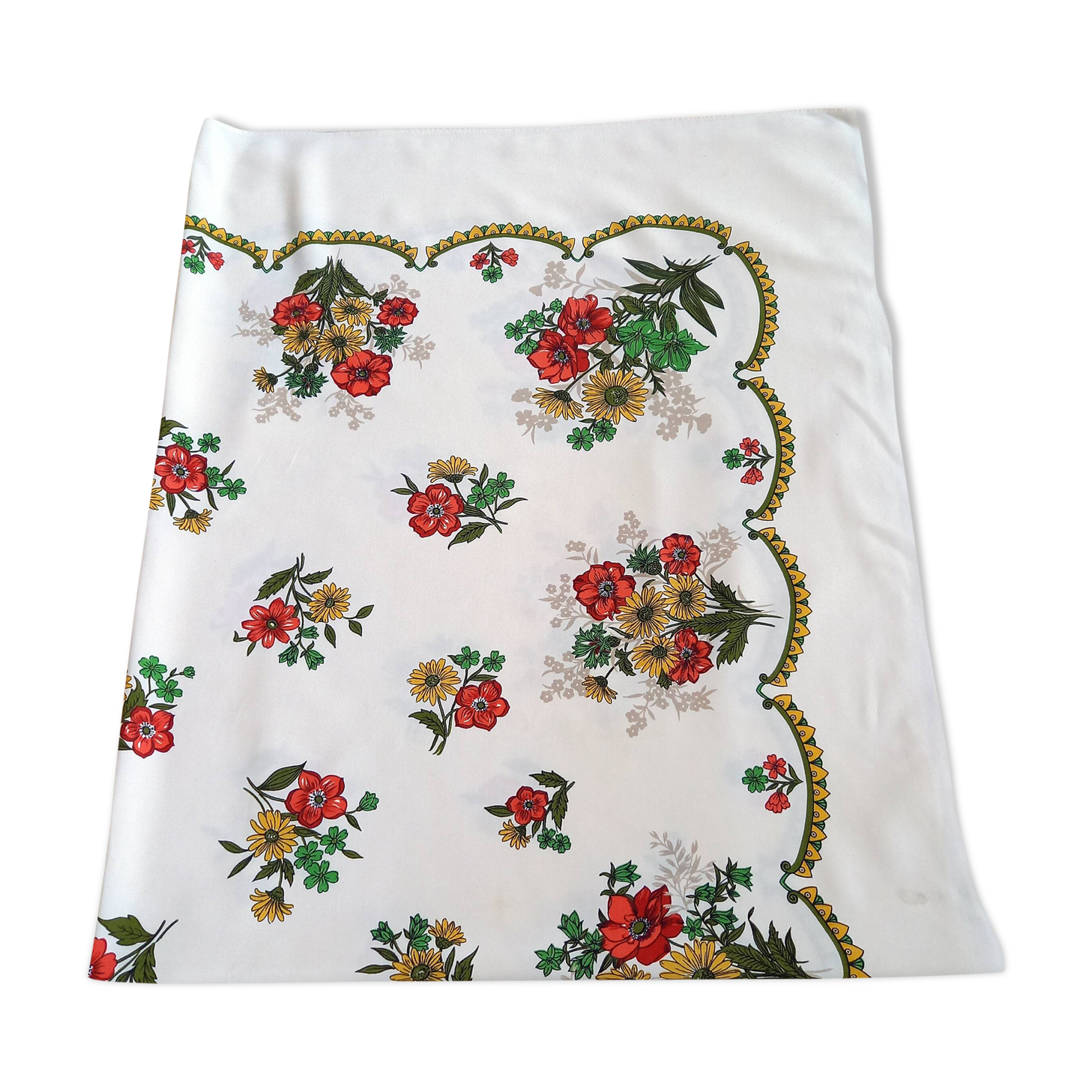 Nappe à fleurs décor floral, années 60