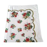 Old flower tablecloth Vintage 60s Floral decor