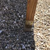 Collapsible solid oak farm table