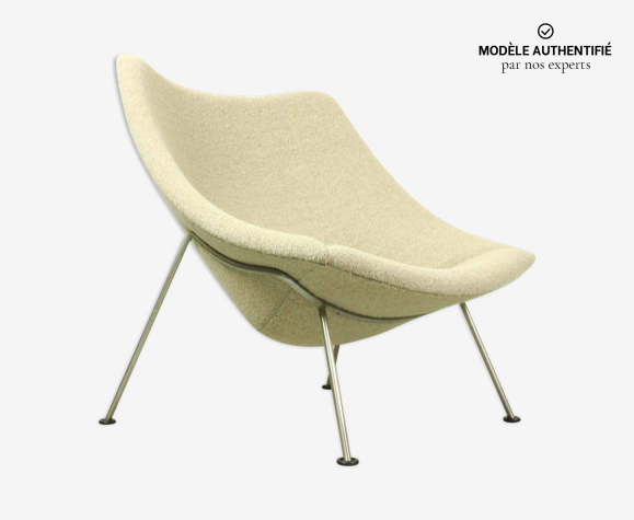 Vintage Oyster Chair by Pierre Paulin for Artifort in Boucle fabric