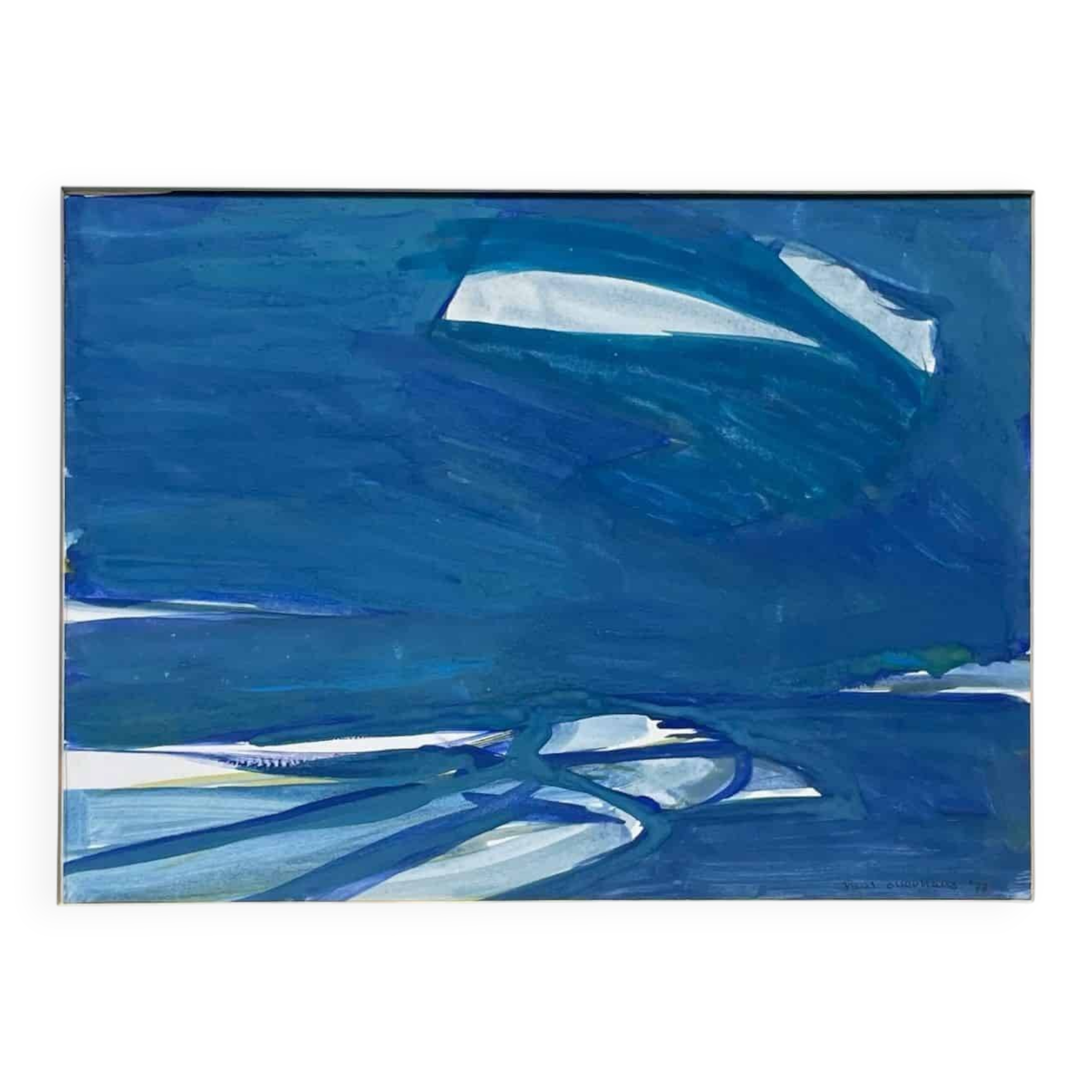 Dutch art work, Paul Overhaus ‘Sea nr. 5’, dated 1977