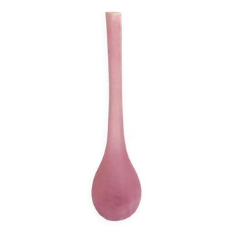 Tall Vase Soliflore pink glass paste
