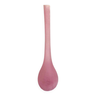 High Soliflore Vase in pink glass paste