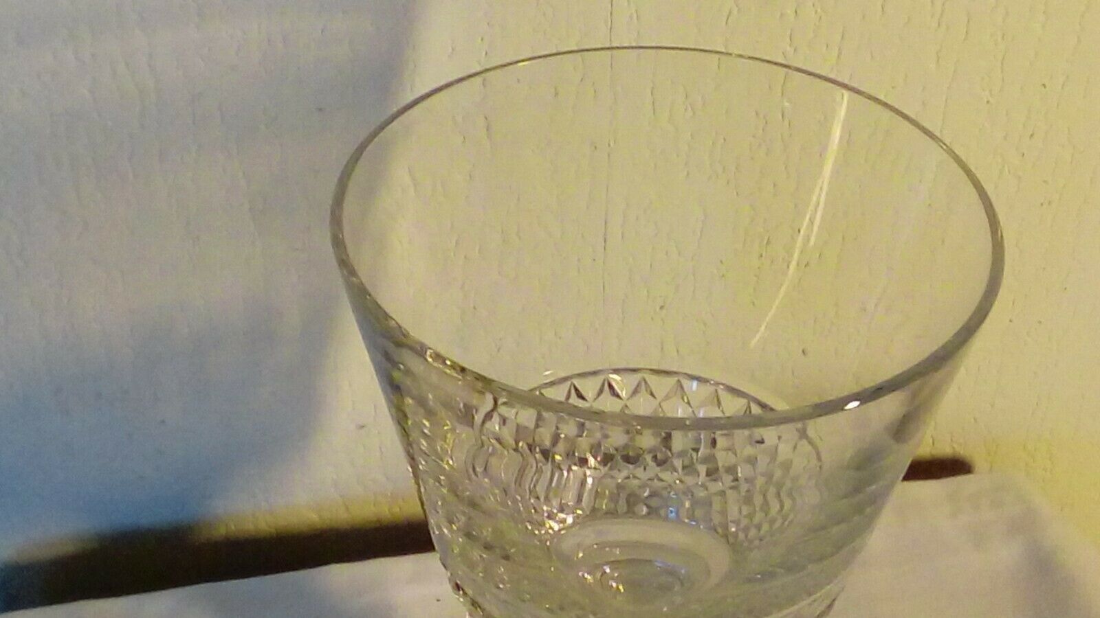 Crystal vase val saint lambert foot shower decor diamond tips
