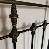 Victorian bed wrought iron and brass