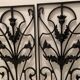 2 Art Nouveau ironwork grids decorated with inopuly or blueberry decoration