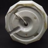 French Art Deco Skyscraper Ceiling Light White Opaque Glass - Limoges Mount
