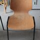 4 vintage school chairs, wood and metal