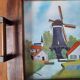 1930s tray, glass, painted wood