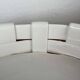 Vintage Italian woven basket in white ceramic